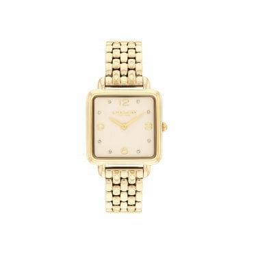 Ladies CASS Gold Square Dial Gold Plated Bracelet Watch 14504495