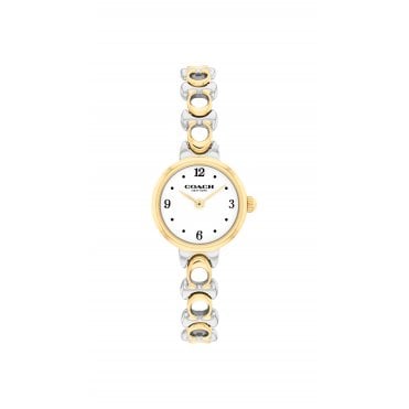 Ladies IRIS Round White Dial Two Tone Bracelet Watch 14504653