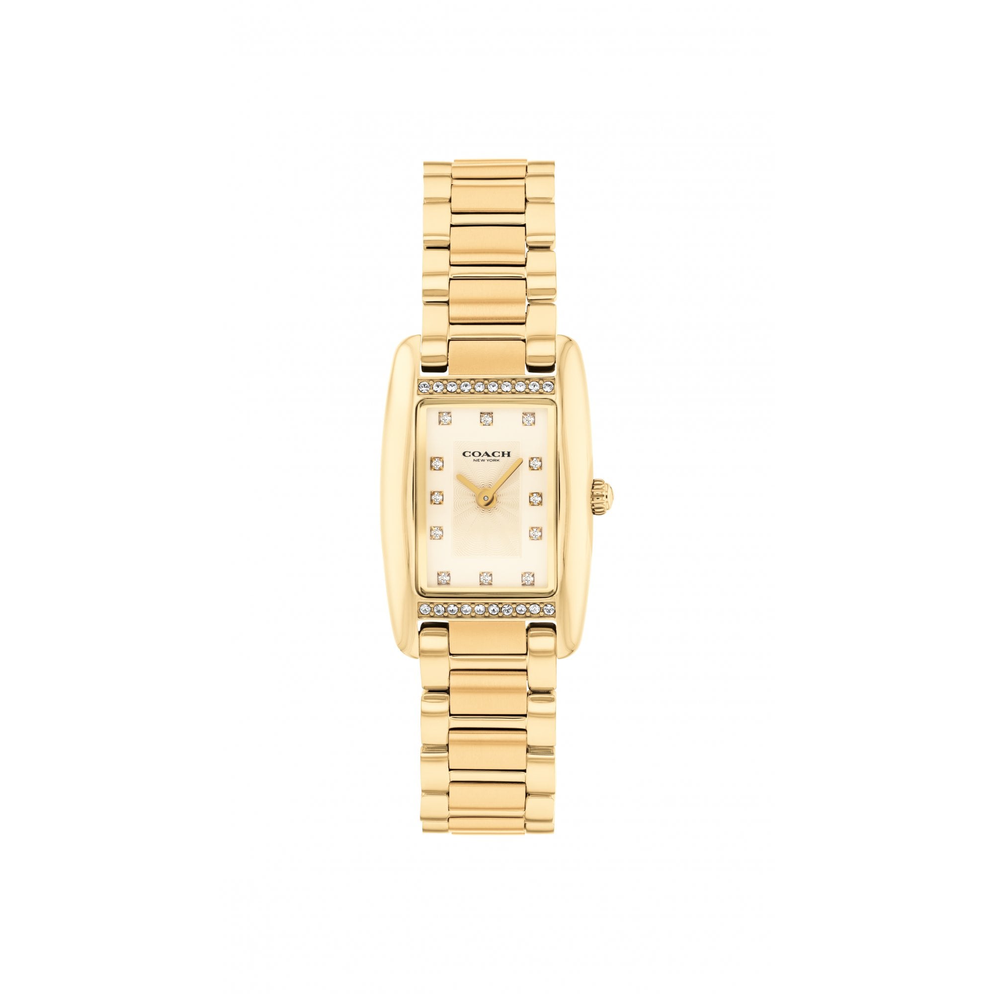 Coach Gold Rectangular Link Bracelet Watch with White Dial COACH CASS - Watch - gold-coloured/white/gold-coloured  main image 3