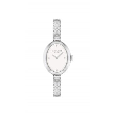 Ladies SAMMY Oval White Dial Stainless Steel Bracelet Watch 14504483