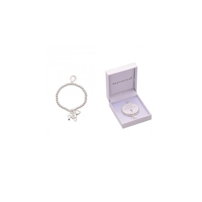 Equilibrium Kids Silver Plated Christening Charm Bangle