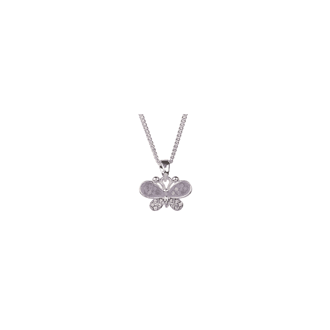 Equilibrium Kids Silver Plated Enamel Butterfly Necklace Colour May Vary