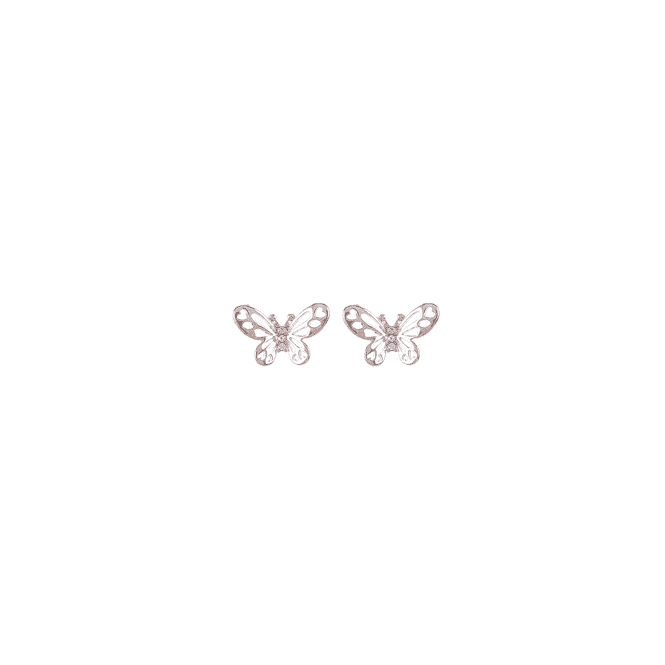 Equilibrium Kids Silver Plated Rainbow Butterfly Earrings Colour May Vary