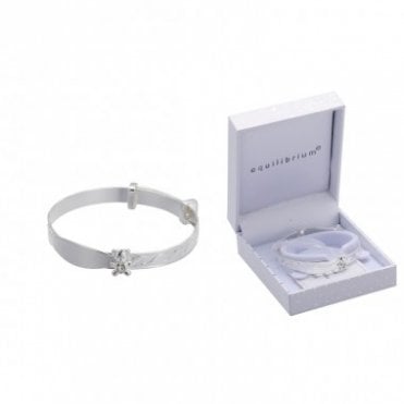Kids Silver Plated Sparkle Teddy Bangle