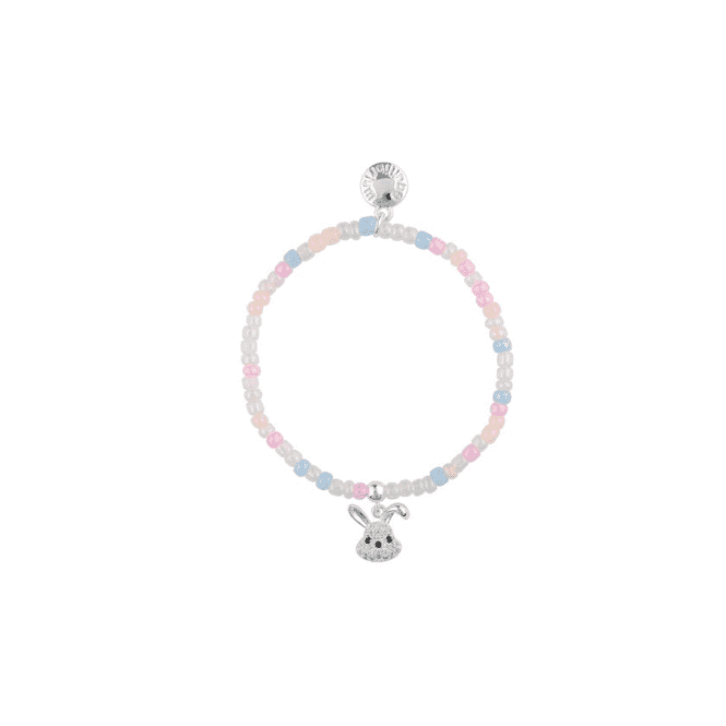 Equilibrium Kids Silver Plated Stone Set Bunny Bracelet