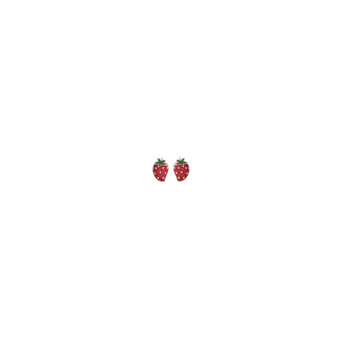 Equilibrium Kids Silver Plated Strawberry Stud Earrings