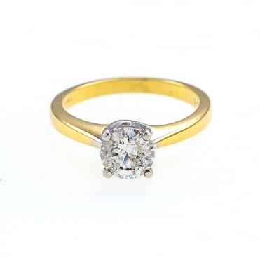 18ct Gold 1 Carat Diamond Solitaire Ring