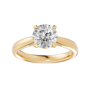 18ct Gold 4 Claw Solitaire Diamond Ring 1.06 Carats Size M