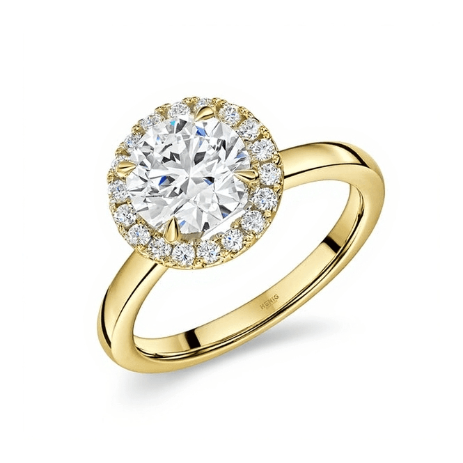 Eternity 18ct Gold Solitaire Halo Lab Diamond Ring 1.98 Carats