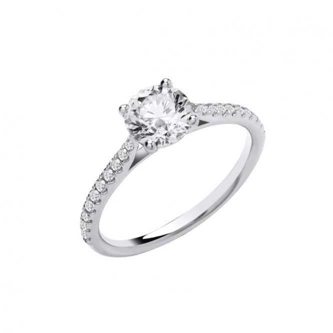 Eternity 18ct Wh LAB GROWN Dia Sol Ring Dia Shdrs