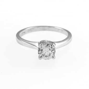 18ct White Gold 1 Carat Diamond Solitaire Ring