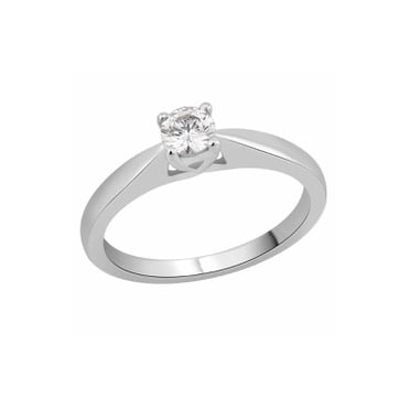 18ct White Gold 3/4 Diamond Solitaire Ring