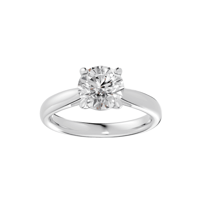 Eternity 18ct White Gold 4 Claw Round Solitaire Lab Diamond Ring 1 Carat