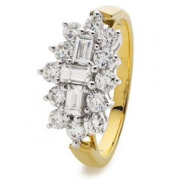 9ct Gold 1/2 Carat Diamond Cluster Ring