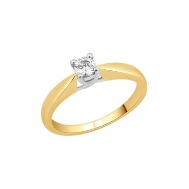 9ct Gold 1/3 Carat Diamond Solitaire Ring