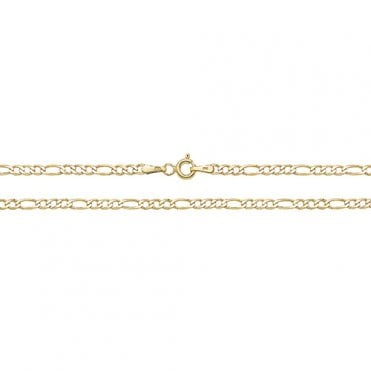 9ct Gold 10'' 3+1 Figaro Anklet