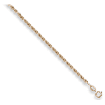 9ct Gold 10" Rope Anklet
