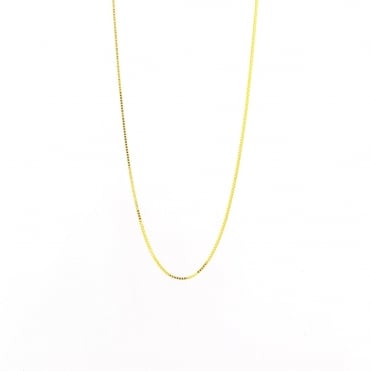 9ct Gold 16''/18'' Adjustable Box Chain