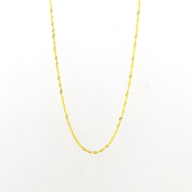 Eternity 9ct Gold 18'' Singapore Chain
