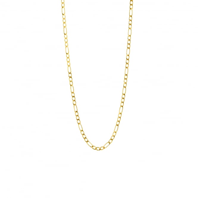 Eternity 9ct Gold 18'' Small 3 + 1 Figaro Chain