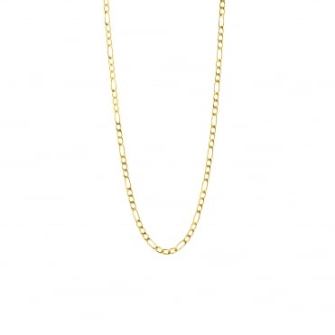 9ct Gold 18'' Small 3 + 1 Figaro Chain
