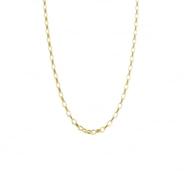 9ct Gold 18'' Small Diamond Cut Belcher Chain