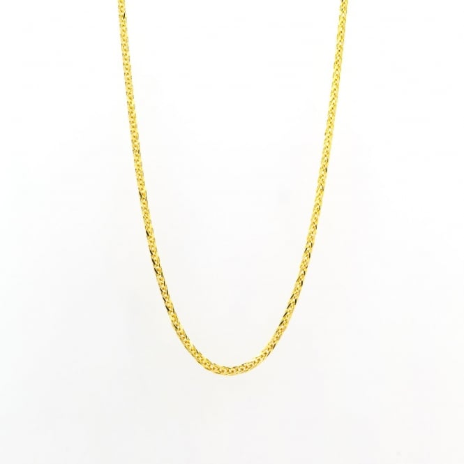 Eternity 9ct Gold 18'' Square Spiga Chain