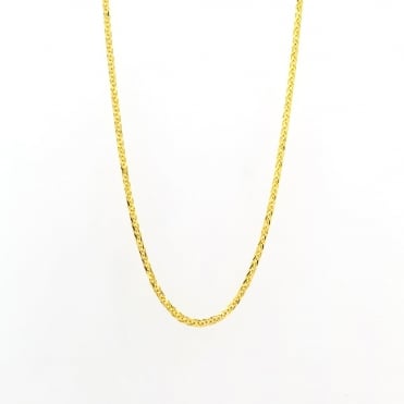 9ct Gold 18'' Square Spiga Chain