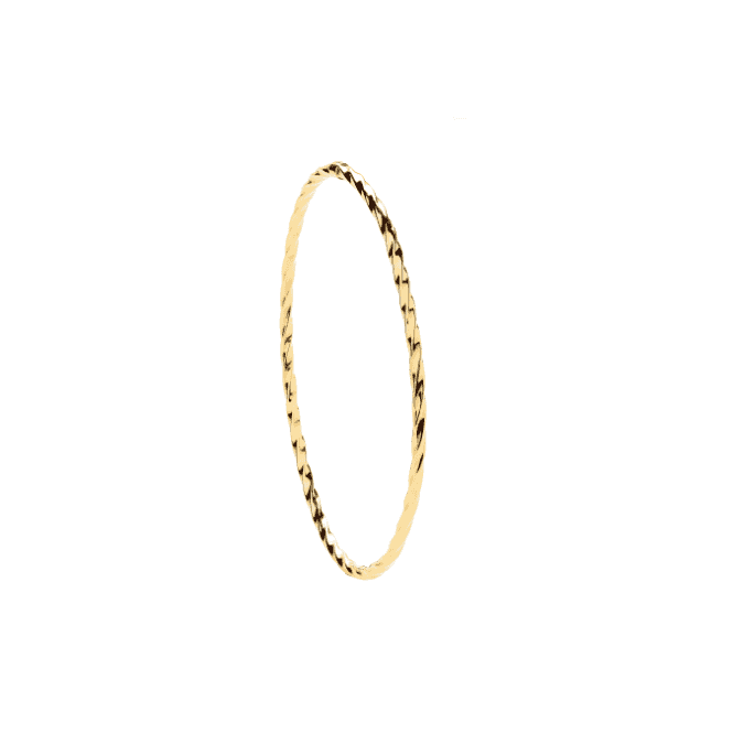 Eternity 9ct Gold 2.5mm Twist Round Slave Bangle