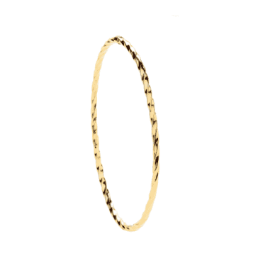 9ct Gold 2.5mm Twist Round Slave Bangle