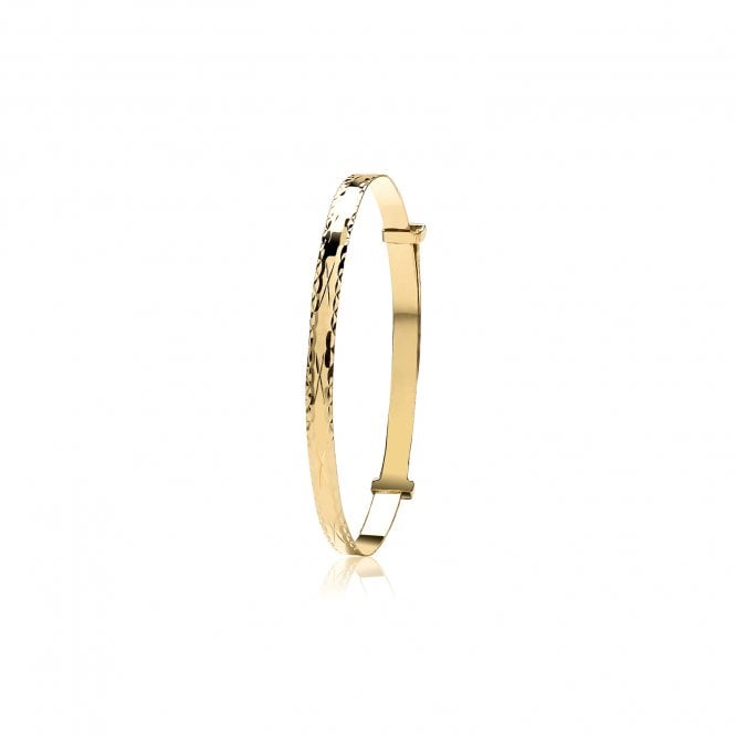Eternity 9ct Gold 2.8mm Diamond Cut Expanding Baby Bangle