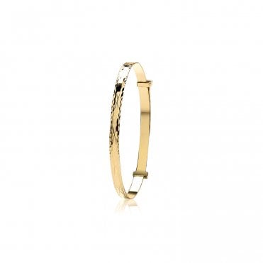 9ct Gold 2.8mm Diamond Cut Expanding Baby Bangle