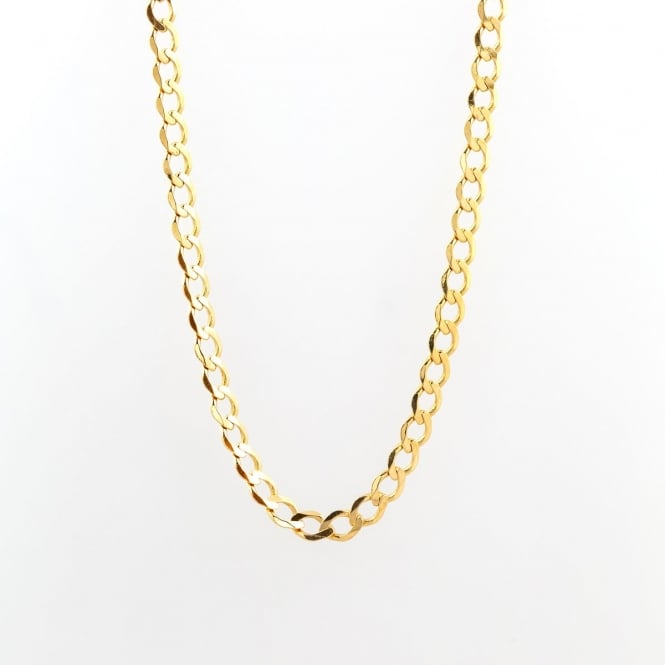 Eternity 9ct Gold 20'' Mens Diamond Cut Curb Chain