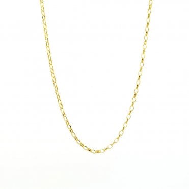9ct Gold 22'' Small Diamond Cut Belcher Chain