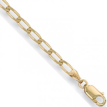 9ct Gold 24'' Diamond Cut Solid Rada Curb Chain