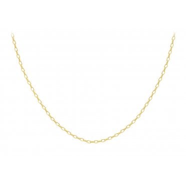 9ct Gold 24'' Hollow Oval Belcher Chain
