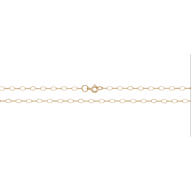 Eternity 9ct Gold 24'' Oval Belcher Chain