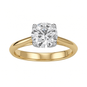 9ct Gold 4 Claw Solitaire Lab Diamond Ring 1.62