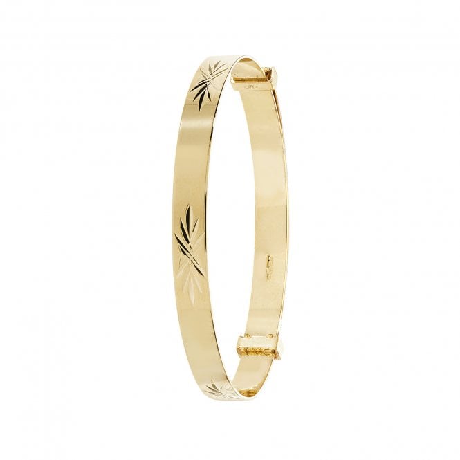 Eternity 9ct Gold 4mm Diamond Cut Expanding Baby Bangle