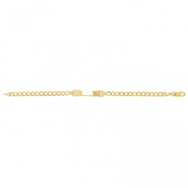 9ct Gold 6'' Child's Curb Identity Bracelet