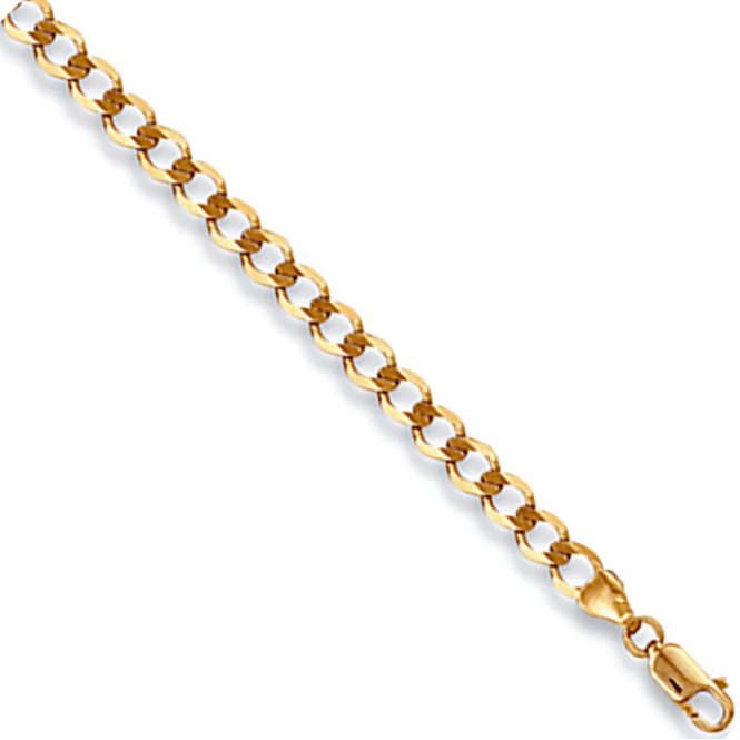 Eternity 9ct Gold 6'' Kids Curb Bracelet