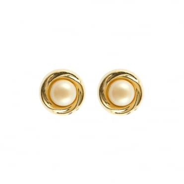 9ct Gold 7mm Pearl in Gold Stud Earrings