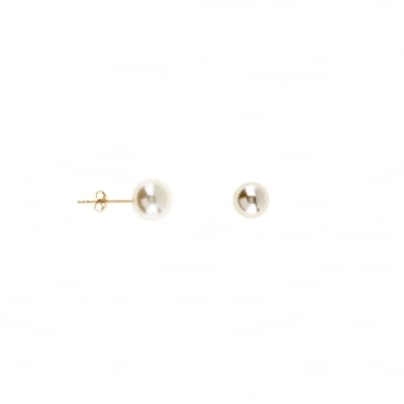 9ct Gold 8mm Pearl Stud Earrings