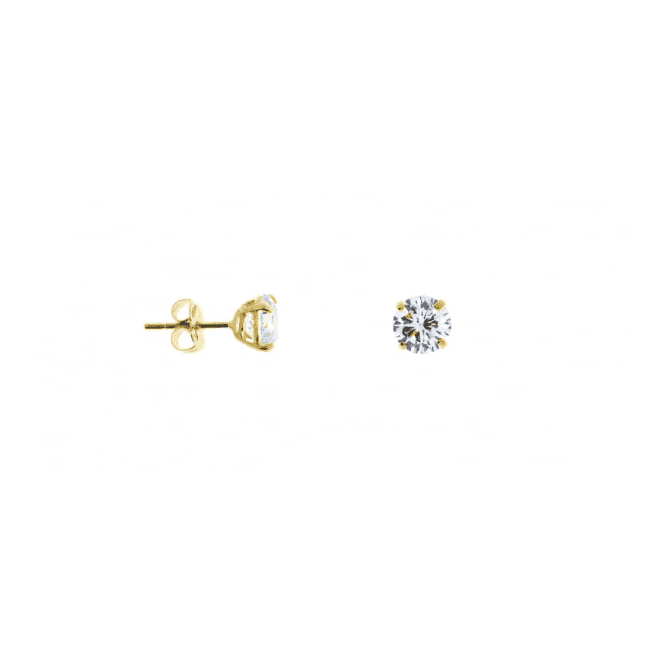 Eternity 9ct Gold April Cubic Zirconia 5mm Stud Earrings