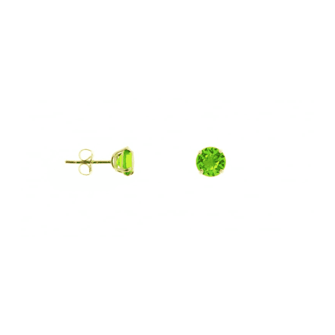 Eternity 9ct Gold August Peridot 5mm Stud Earrings