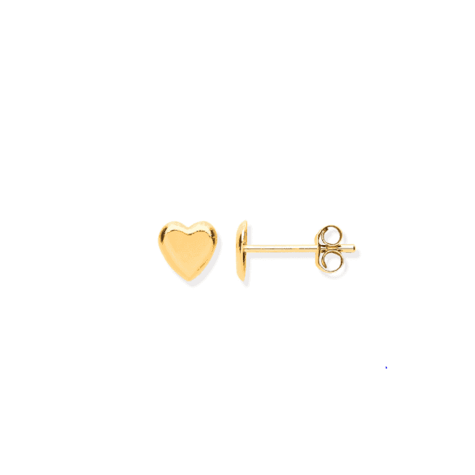 Eternity 9ct Gold Babies/Kids Tiny Heart Stud Earrings