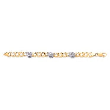 9ct Gold Baby/Kids 5 3/4" Cubic Zirconia Boxing Glove Bracelet