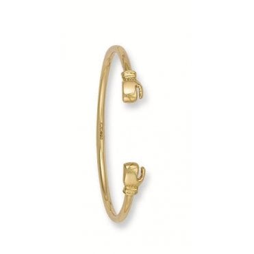 9ct Gold Baby/Kids Boxing Glove Torque Bangle
