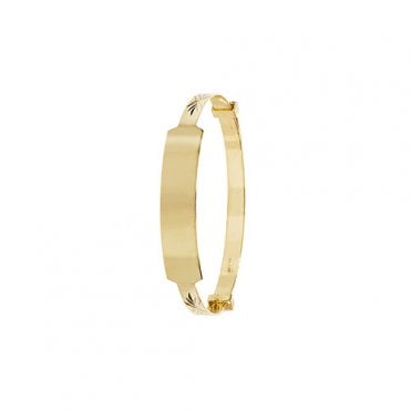 9ct Gold Baby/Kids Expanding ID Bangle