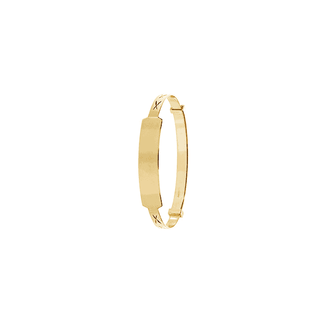 Eternity 9ct Gold Baby/Kids Expanding ID Bangle